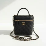 Chanel, Vanity Case with Top Handle, , Black, New