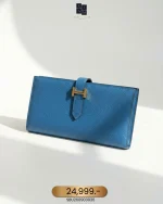 Hermes, Béarn Wallet, , Blue, Very Very  Good