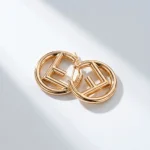 Fendi, Fendi F Hop Earrings, , Gold, Kept Unused