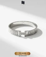 Hermes, Hermes Clic H "Bijoux Trompe I'Oiel, PM, Silver, Very Very  Good