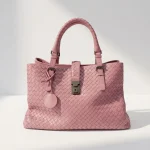 Bottega Veneta, Intrecciato Roma Bag, , Pink, Very Very  Good