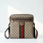 Gucci, [Gucci] Ophidia Messenger Bag, Medium, Beige, Very Very  Good