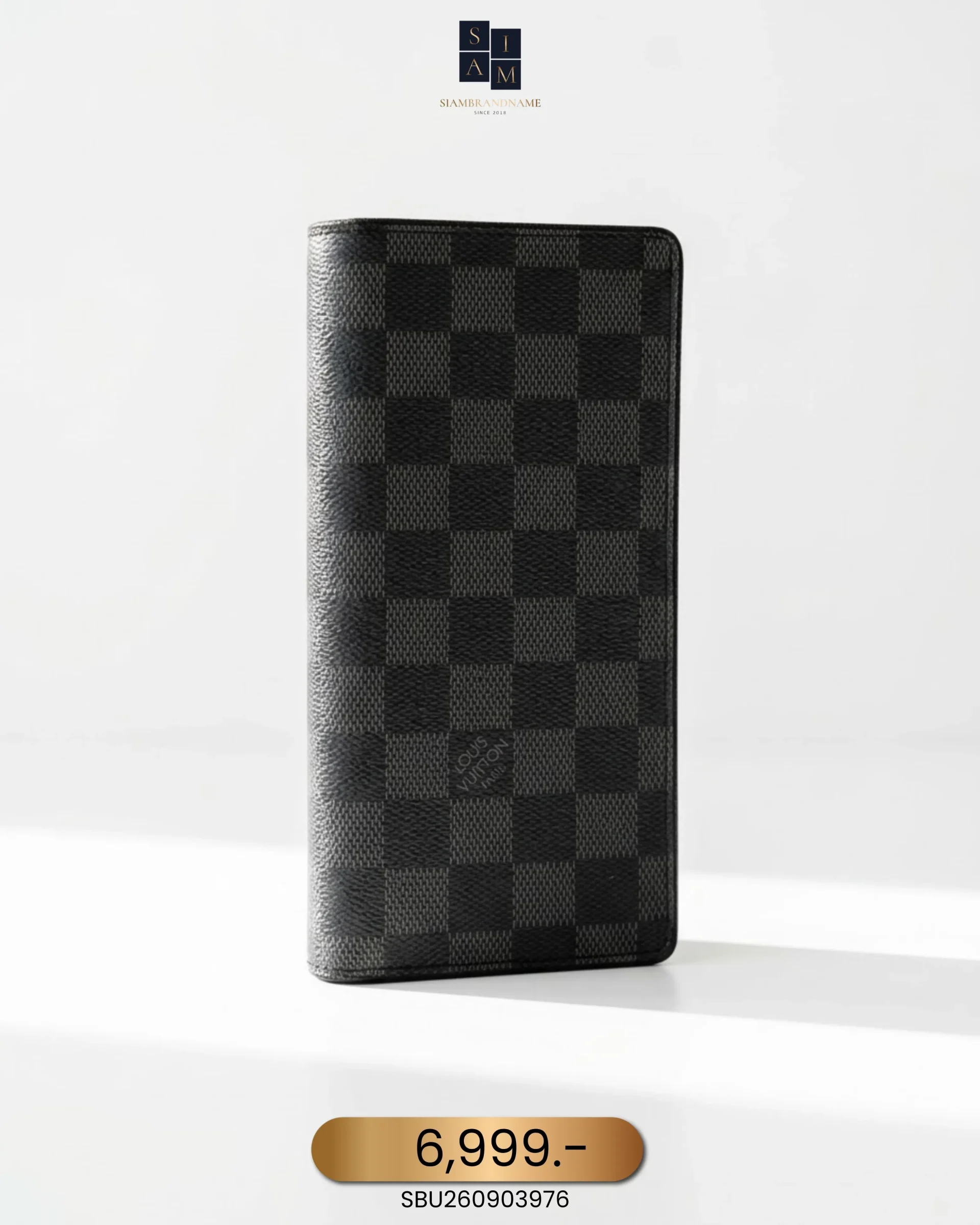 SBU260903976 Louis Vuitton, Brazza Wallet, , Black, Good - Image 1