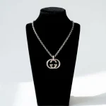 Gucci, Interlocking G Pendant Necklace , , Silver, Very Very  Good