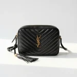 YSL, Lou Camera Bag, 9", Black, Like New