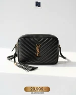 YSL, Lou Camera Bag, 9", Black, Like New