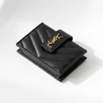 YSL, Accordion Card Holder, , Black, Like New