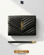 YSL, Grain de Poudre Embossed Leather, , Black, Like New