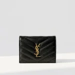 YSL, Matelasse Bi-fold, , Black, Like New