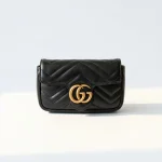 Gucci, GG Marmont Super Mini Bag, Supermini, Black, Very Very  Good