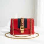 Gucci, Sylvie Mini Chain, Mini, Red, Very Very  Good