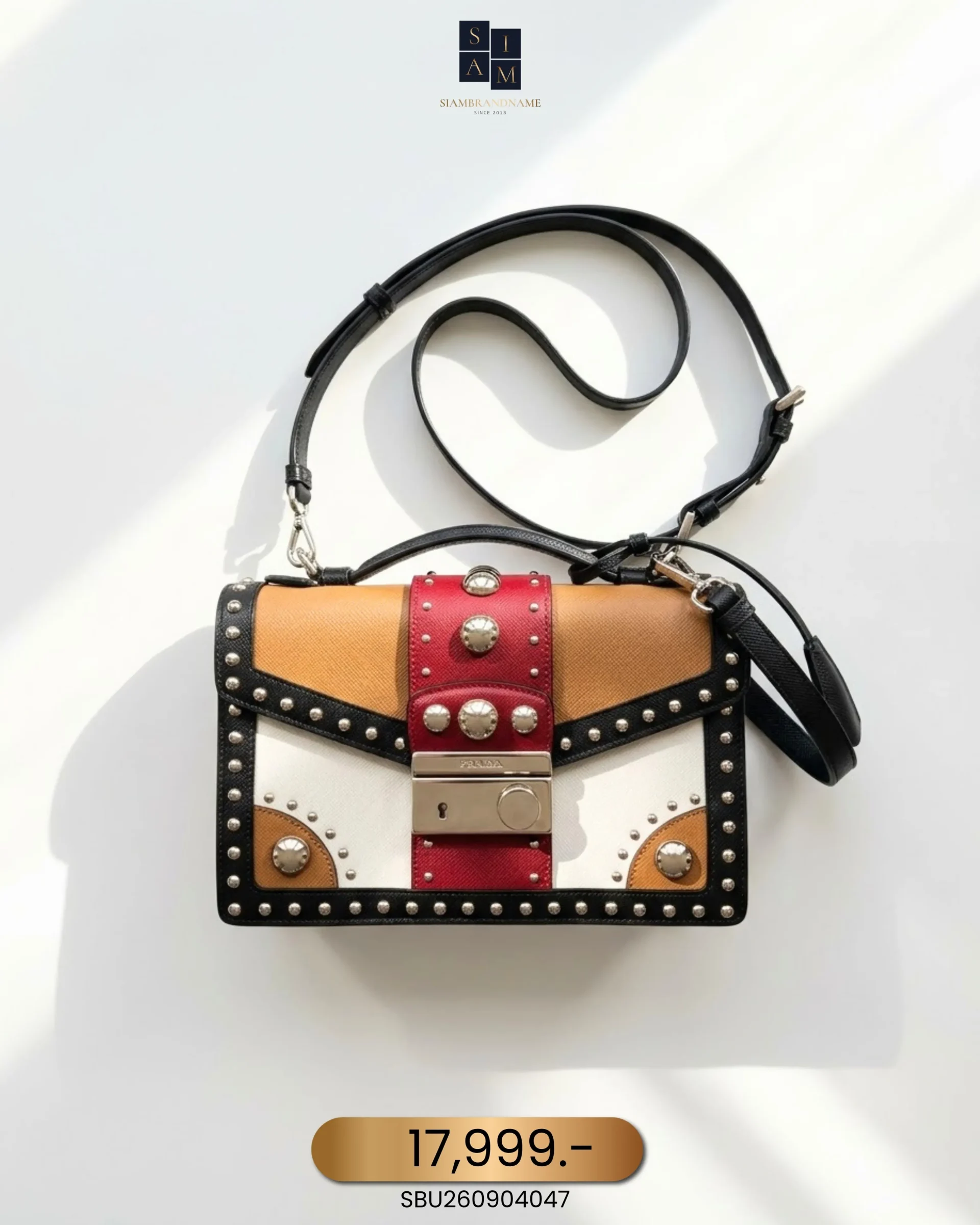 SBU260904047 Prada, Sound Studded Bag, , Multicolor, Very Very Good - Image 1