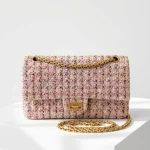 Chanel, Chanel Tweed Quilted 2.55 Reissue Flap Bag, , Pink, Very Very  Good