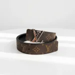 Louis Vuitton, LV Initiales Reversible Belt, 85/34, Black, New