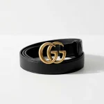 Gucci, Interlocking G Buckle, 95/38, Black, Used Once