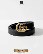 Gucci, Interlocking G Buckle, 95/38, Black, Used Once