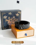 Louis Vuitton, Louis Vuitton Monogram Eclipse Reversible Belt, 95/38, Black, Very Very  Good