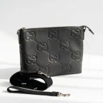 Gucci, Jumbo GG Messenger , Medium, Black, Like New