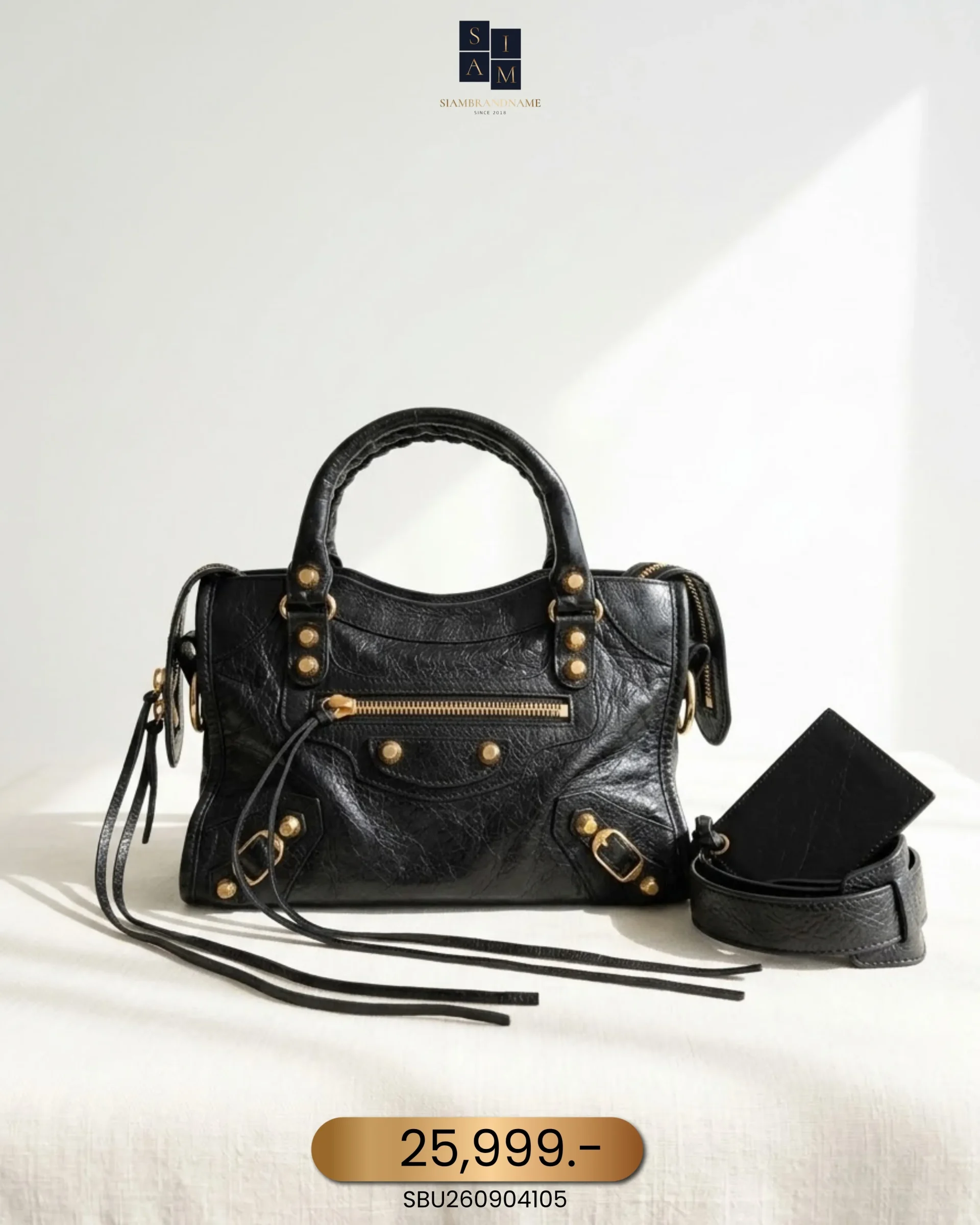 SBU260904105 Balenciaga, Balenciaga Mini City Bag, Mini, Black, Very Very Good - Image 1