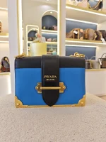 Prada, Cahier Bag , , Blue, Like New - Image 3