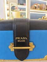 Prada, Cahier Bag , , Blue, Like New - Image 5
