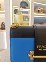 Prada, Cahier Bag , , Blue, Like New - Image 6