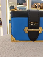 Prada, Cahier Bag , , Blue, Like New - Image 8
