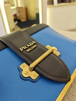 Prada, Cahier Bag , , Blue, Like New - Image 32