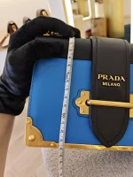 Prada, Cahier Bag , , Blue, Like New - Image 34