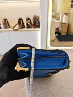 Prada, Cahier Bag , , Blue, Like New - Image 37