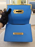 Prada, Cahier Bag , , Blue, Like New - Image 39