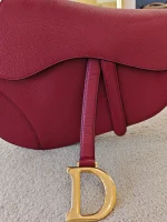 Dior, Saddle Bag, Medium, Red, Like New - Image 7