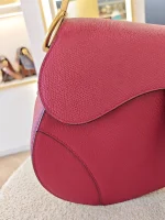 Dior, Saddle Bag, Medium, Red, Like New - Image 8