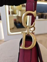 Dior, Saddle Bag, Medium, Red, Like New - Image 10