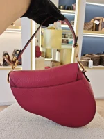 Dior, Saddle Bag, Medium, Red, Like New - Image 11