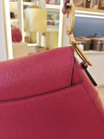 Dior, Saddle Bag, Medium, Red, Like New - Image 12