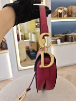 Dior, Saddle Bag, Medium, Red, Like New - Image 15