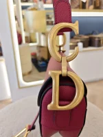 Dior, Saddle Bag, Medium, Red, Like New - Image 16