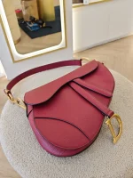 Dior, Saddle Bag, Medium, Red, Like New - Image 18