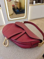 Dior, Saddle Bag, Medium, Red, Like New - Image 20