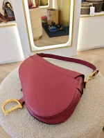 Dior, Saddle Bag, Medium, Red, Like New - Image 24