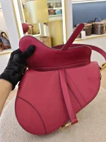 Dior, Saddle Bag, Medium, Red, Like New - Image 28