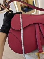 Dior, Saddle Bag, Medium, Red, Like New - Image 44