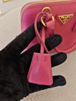 Prada, Prada Saffiano Lux Mini Promenade Bag, Mini, Pink, Very Very  Good - Image 17