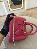 Prada, Prada Saffiano Lux Mini Promenade Bag, Mini, Pink, Very Very  Good - Image 29