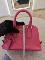Prada, Prada Saffiano Lux Mini Promenade Bag, Mini, Pink, Very Very  Good - Image 30