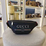 Gucci, Gucci Print Belt Bag, Mini, Black, Very Very  Good - Image 2