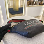 Gucci, Gucci Print Belt Bag, Mini, Black, Very Very  Good - Image 4