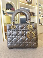 Dior, Lady, Small, Metallic, Very Very  Good - Image 7