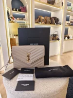 YSL, Envelope Clutch Bag, , Beige, Very Very  Good - Image 2